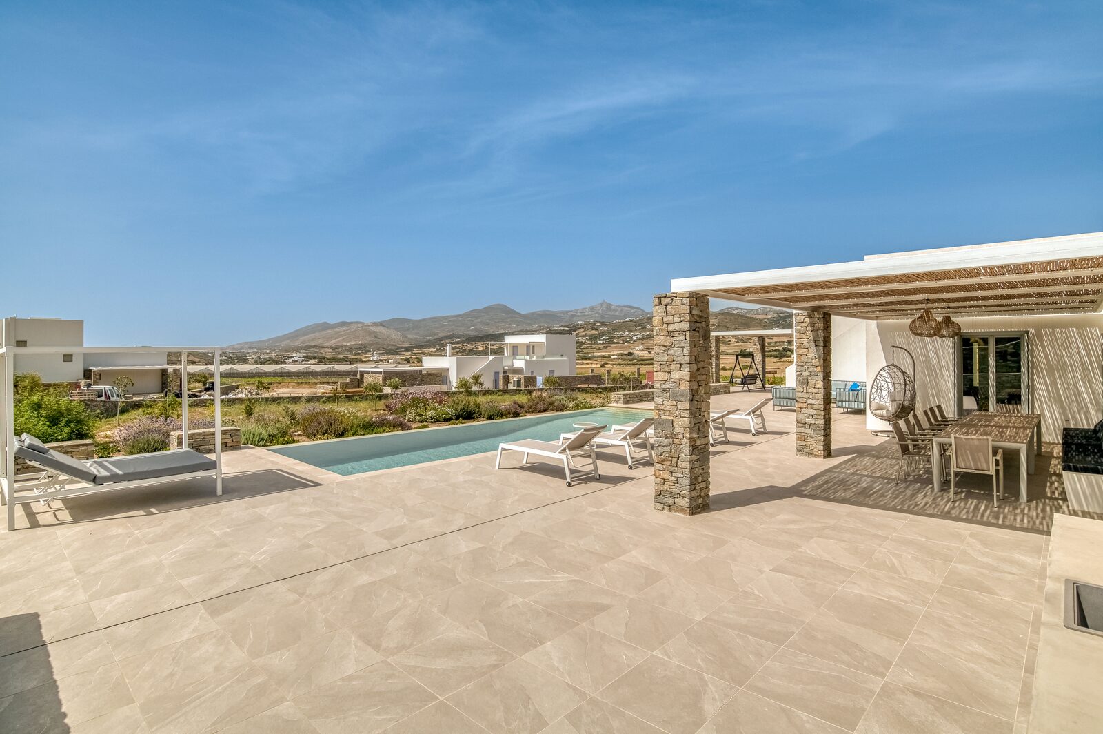 Private pool from the garden